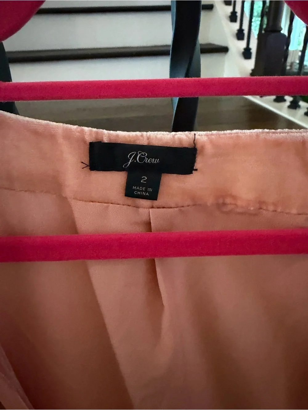 J.Crew Pink Velvet Wrap Dress